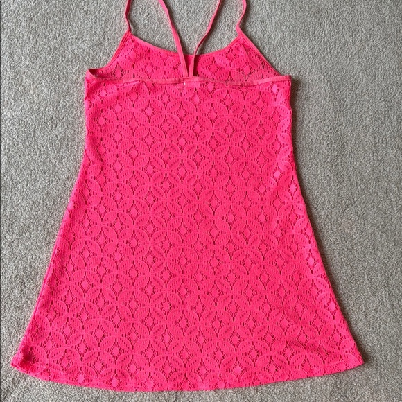 SO Vibrant Pink Lace Dress - Picture 8 of 11